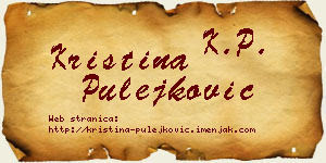 Kristina Pulejković vizit kartica